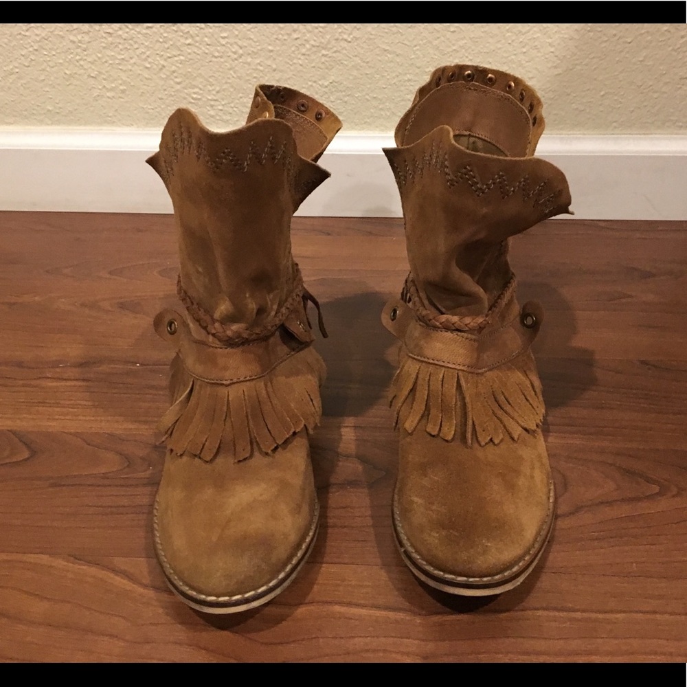 Musse & Cloud Western Suede Boots size 7.5